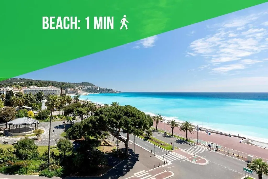 ניס A 2 Pas De La Mer - Climatisation - Wifi - Cuisine - Tramway